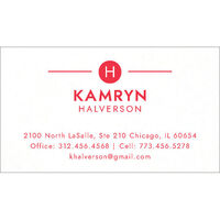 Circle Initial Letterpress Contact Cards