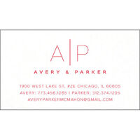 Duo Initials Letterpress Business Cards
