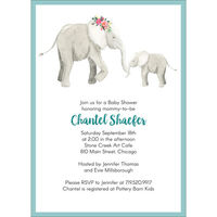 Elephants Baby Shower Invitations