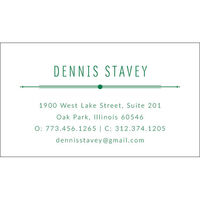 Deco Motif Contact Cards - Raised Ink