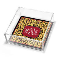 Leopard Royalty Petite Lucite Trinket Tray
