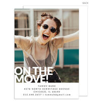 Vertical Bold On The Move Photo Moving Announcements