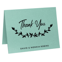 Thank You Bough Folded Shimmer Note Cards