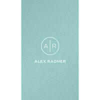 Vertical Circle Initials Double Sided Shimmer Business Cards