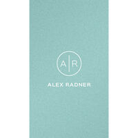 Vertical Circle Initials Double Sided Shimmer Business Cards