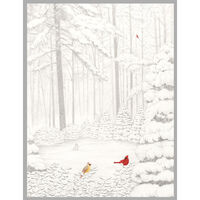 Cardinals in Snowy Woods Holiday Cards