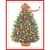 Embossed Christmas Tree Holiday Cards