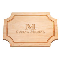 Maple 18 inch Scalloped Personalized Cutting Board