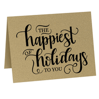 Happiest of Holidays Folded Shimmer Holiday Cards