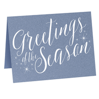 Greetings of the Season Folded Shimmer Holiday Cards
