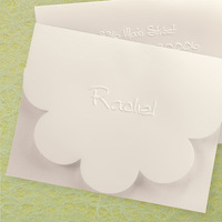 Flower Embossed Foldover Note Cards