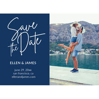 Color Block Photo Save the Date Cards