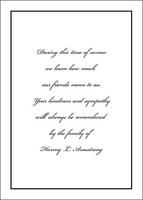 Armstrong Sympathy Cards