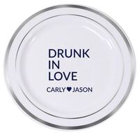 Drunk In Love Premium Banded Plastic Plates