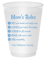 Mom's Rules Wash Your Hands Shatterproof Cups