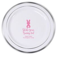 Shake Your Bunny Tail Premium Banded Plastic Plates