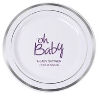 Casual Oh Baby Premium Banded Plastic Plates