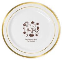 Let's Get Stuffed Premium Banded Plastic Plates