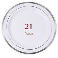 Design Your Own Big Number Premium Banded Plastic Plates