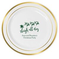 Sleigh All Day Premium Banded Plastic Plates