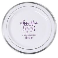 Sprinkled with Love Premium Banded Plastic Plates