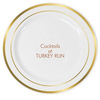 Your Own Text Premium Banded Plastic Plates