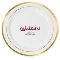Studio Celebrate Premium Banded Plastic Plates