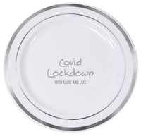Studio Covid Lockdown Premium Banded Plastic Plates