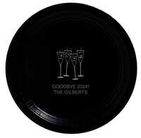 2025 New Years Glasses Paper Plates