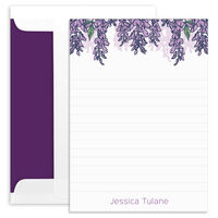Wisteria Flat Note Cards with Optional Writing Lines
