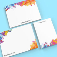 Colorful Waves Flat Note Card Collection