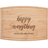 Arched Happy Everything Maple 12 inch Artisan Cutting Board