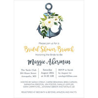 Anchor with White Roses Invitations