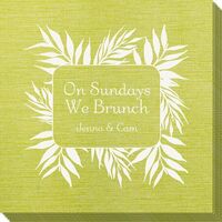 Palm Leaf Frame Bamboo Luxe Napkins