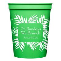 Palm Leaf Frame Stadium Cups