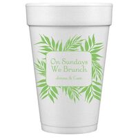 Palm Leaf Frame Styrofoam Cups
