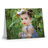 Script Name Folded Photo Note Cards
